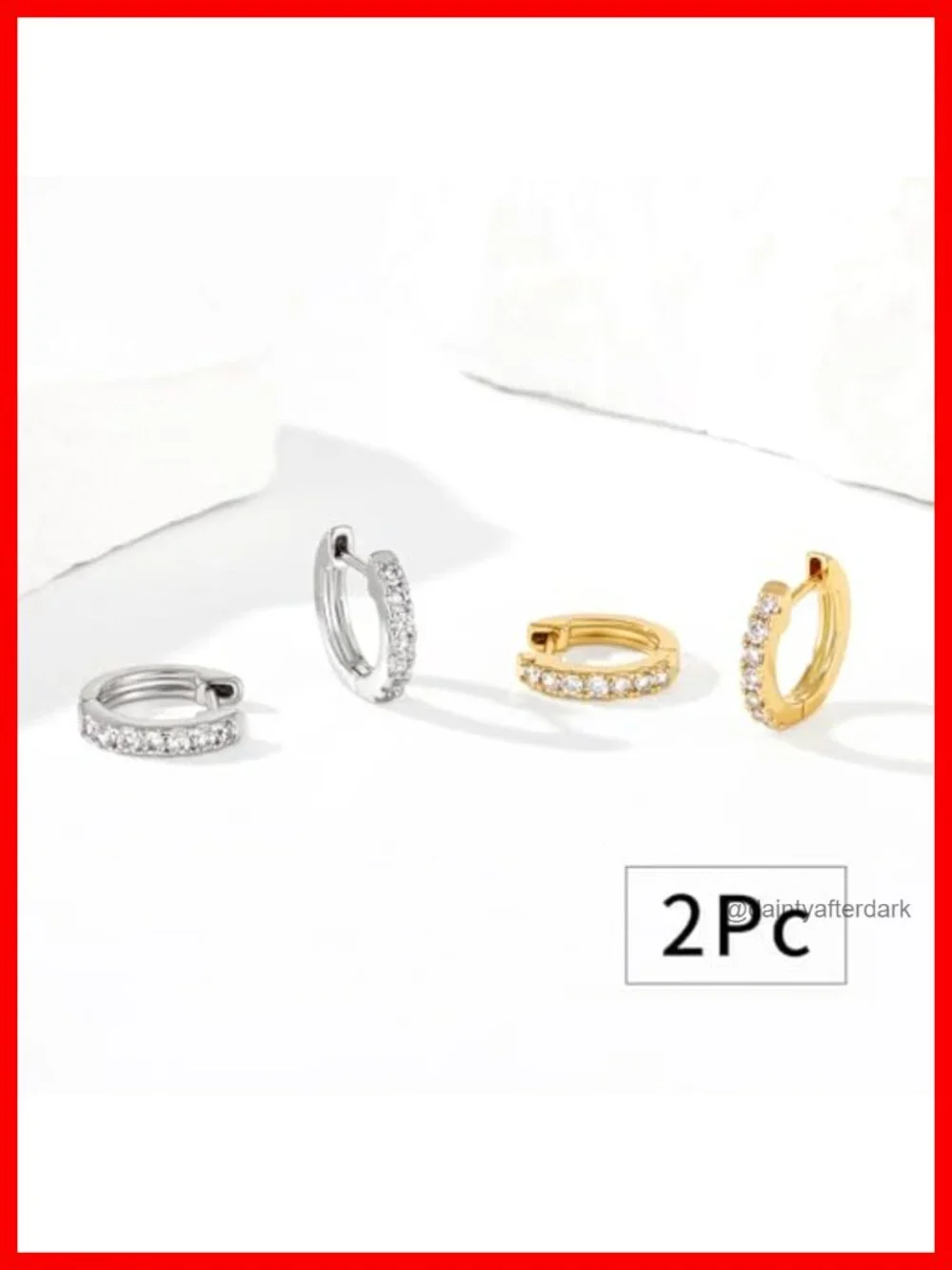 14K Gold Plated Huggie Earrings for Women, Small CZ Hoop Earrings Set